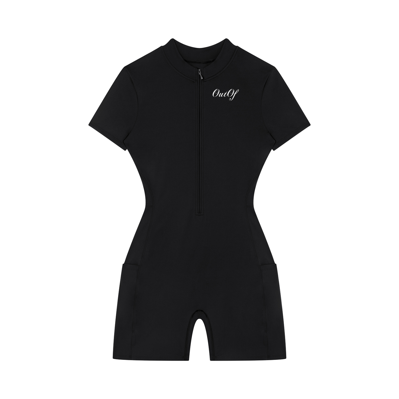 Out Of Women's Quarter-Zip Short Sleeve Romper