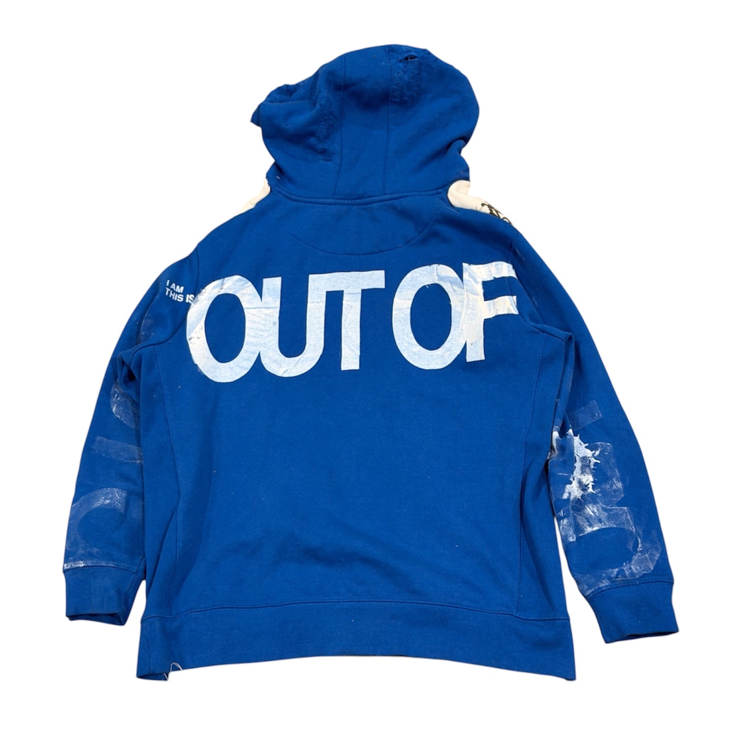 Reconstructed Neon Shirt Hoodie
