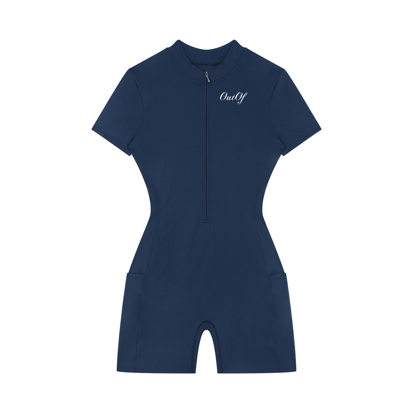 Out Of Women's Quarter-Zip Short Sleeve Romper
