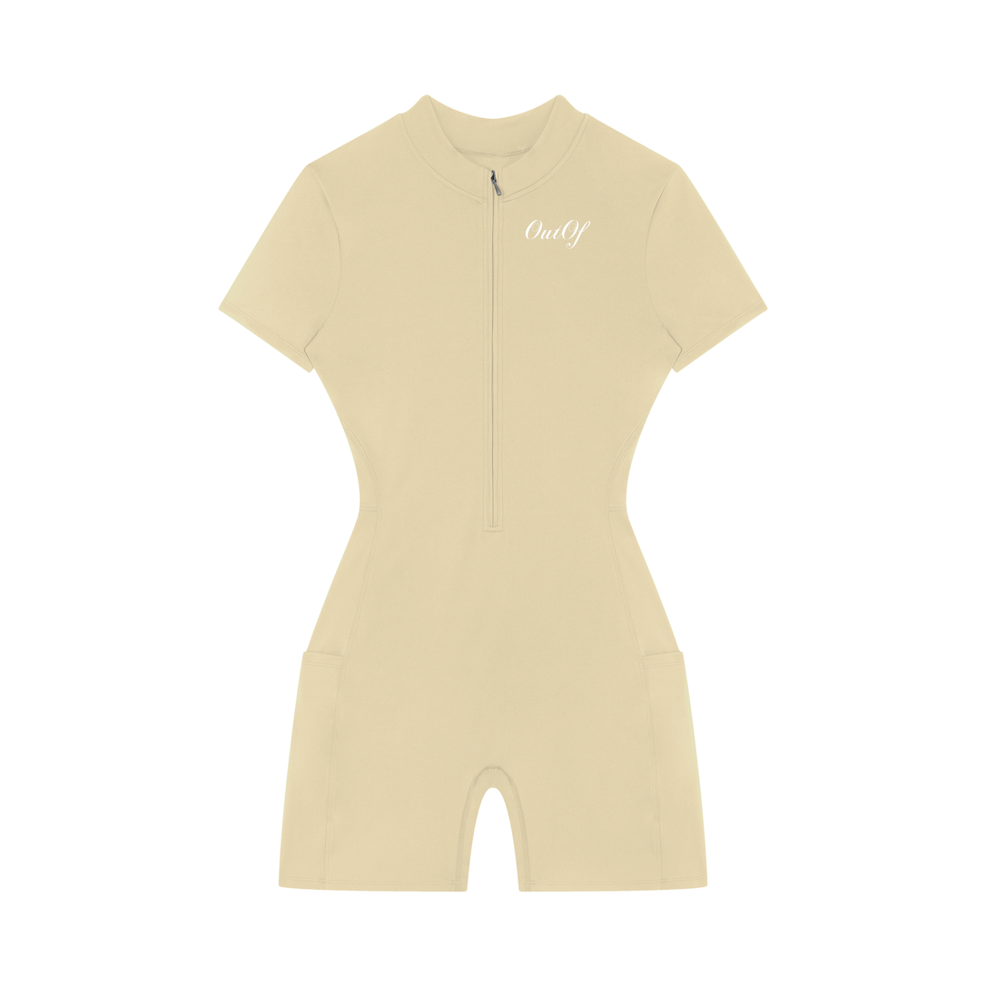 Out Of Women's Quarter-Zip Short Sleeve Romper