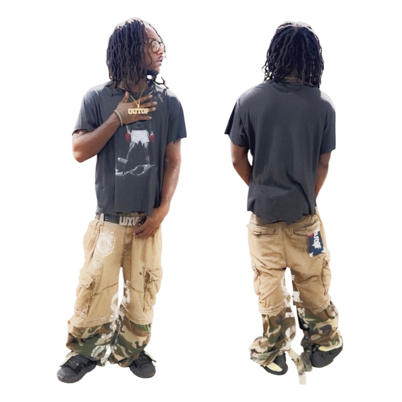 Reconstructed Camo Shorts