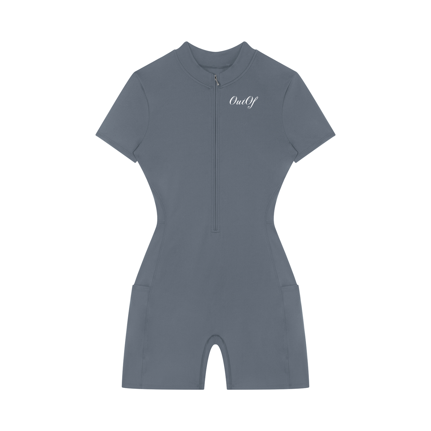 Out Of Women's Quarter-Zip Short Sleeve Romper