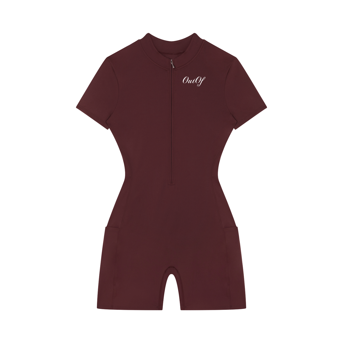 Out Of Women's Quarter-Zip Short Sleeve Romper